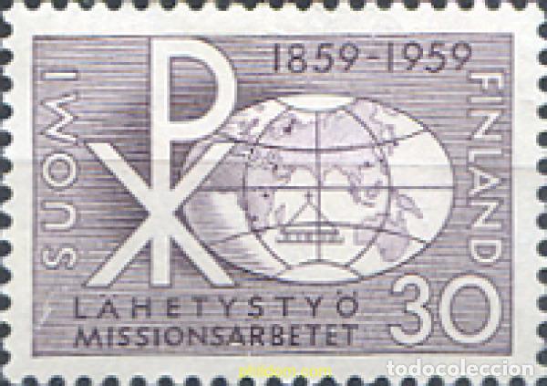 Sellos: 103589 MNH FINLANDIA 1959 CENTENARIO DE LA SOCIEDAD MISIONARIA