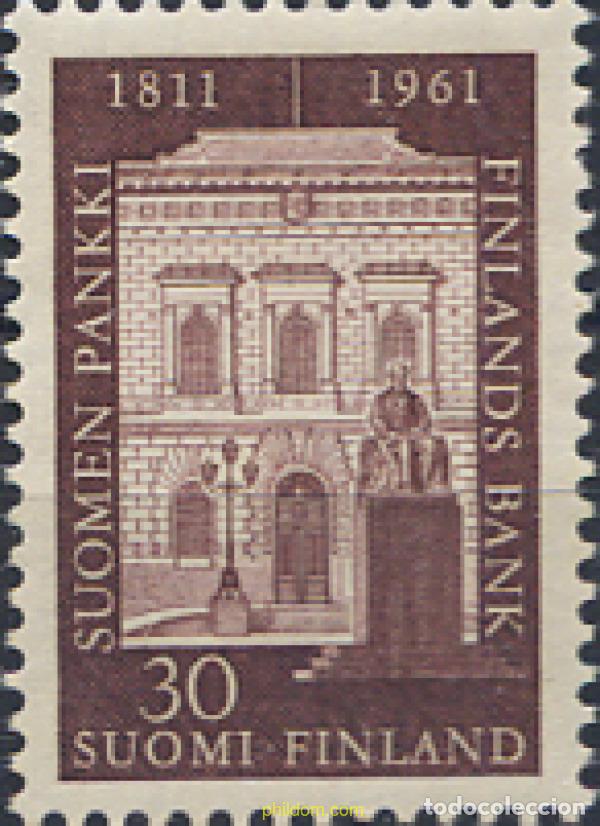 Sellos: 103602 MNH FINLANDIA 1961 150 ANIVERSARIO DEL BANCO NACIONAL CENTRAL