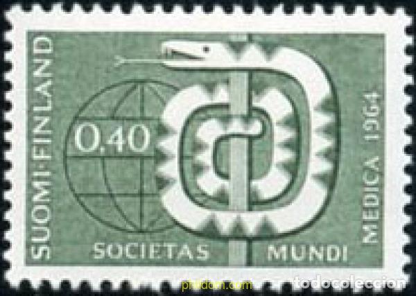 Sellos: 103618 MNH FINLANDIA 1964 18 ASAMBLEA DE LA ASOCIACION MUNDIAL MEDICA