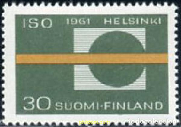 Sellos: 210361 HINGED FINLANDIA 1961 ASAMBLEA GENERAL DE LA ORGANIZACION INTERNACIONAL DE LA ESTANDARIZACIO