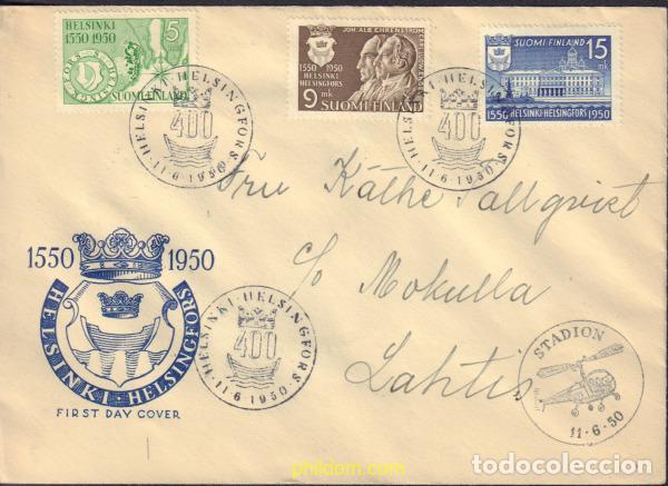 Sellos: 592406 MNH FINLANDIA 1950 400 ANIVERSARIO DE LA CIUDAD DE HELSINKI