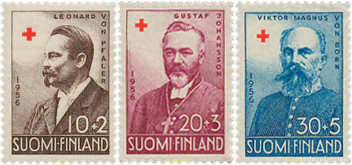 Sellos: 633962 MNH FINLANDIA 1956 A BENEFICIO DE LA CRUZ ROJA. PRESIDENTES