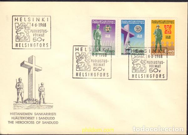 Sellos: 435253 MNH FINLANDIA 1968 50 ANIVERSARIO DE LA DEFENSA NACIONAL