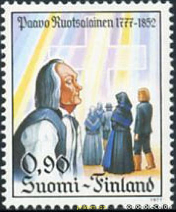 Sellos: 103725 MNH FINLANDIA 1977 BICENTENARIO DEL NACIMIENTO DE PAAVO RUOTSALAINEN