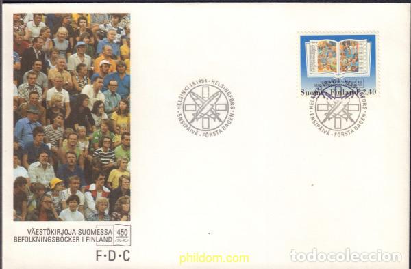 Sellos: 435312 MNH FINLANDIA 1994 450 ANIVERSARIO DEL REGISTRO DE POBLACION