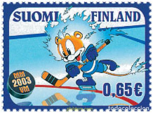 Sellos: 116631 MNH FINLANDIA 2003 CAMPEONATO DEL MUNDO DE HOCKEY SOBRE HIELO