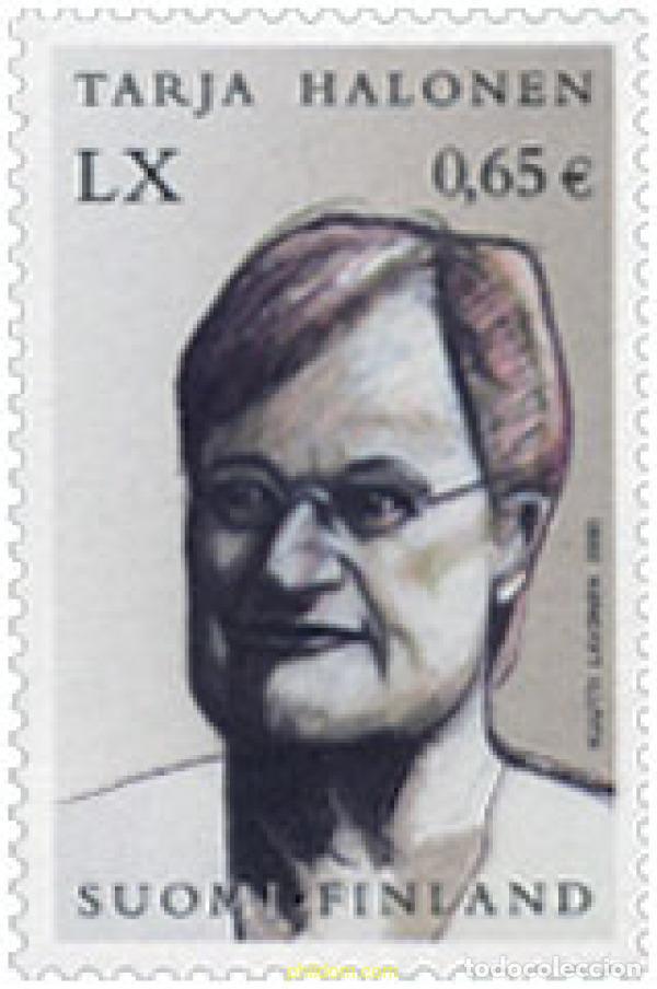 Sellos: 136809 MNH FINLANDIA 2003 60 ANIVERSARIO DEL NACIMIENTO DE TARJA HALONEN