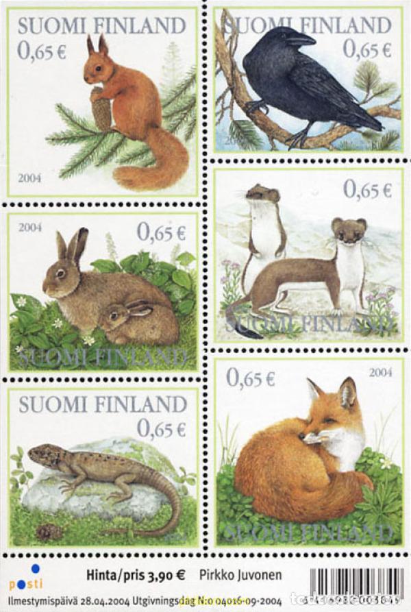 Sellos: 151726 MNH FINLANDIA 2004 FAUNA