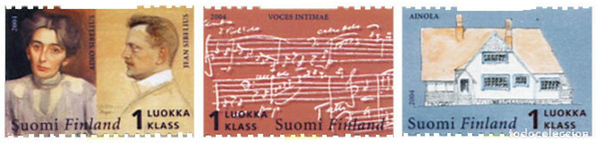 Sellos: 227014 MNH FINLANDIA 2004 HOMENAJE A JEAN SIBELIUS