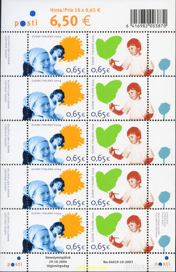 Sellos: 228949 MNH FINLANDIA 2004 DERECHOS DEL NI&Ntilde;O