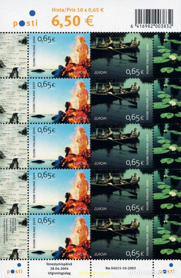 Sellos: 145403 MNH FINLANDIA 2004 EUROPA CEPT. VACACIONES