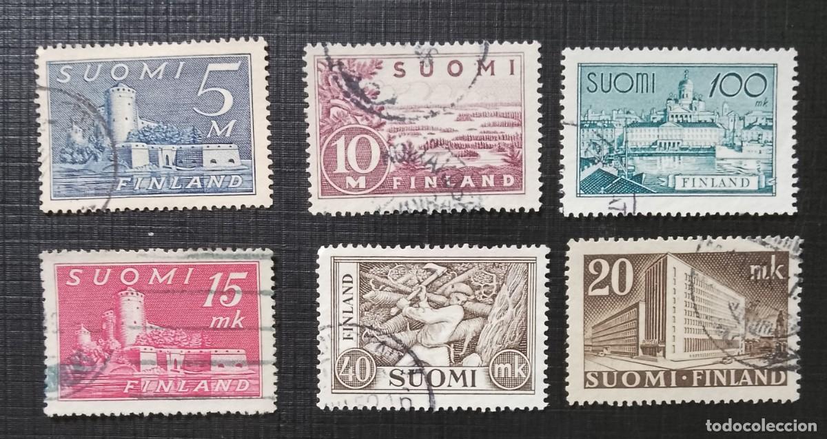 Sellos: LOTE 6 SELLOS SUOMI, FINLANDIA.