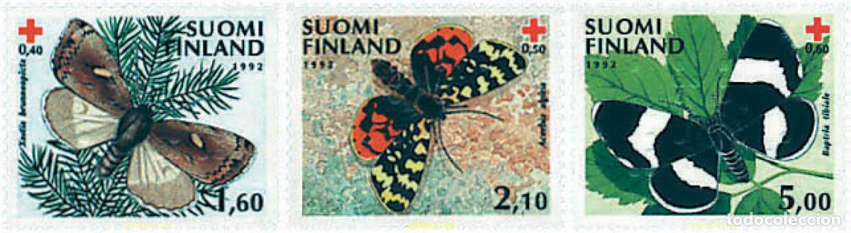Sellos: 87677 MNH FINLANDIA 1992 PRO CRUZ ROJA FINLANDESA. MARIPOSAS