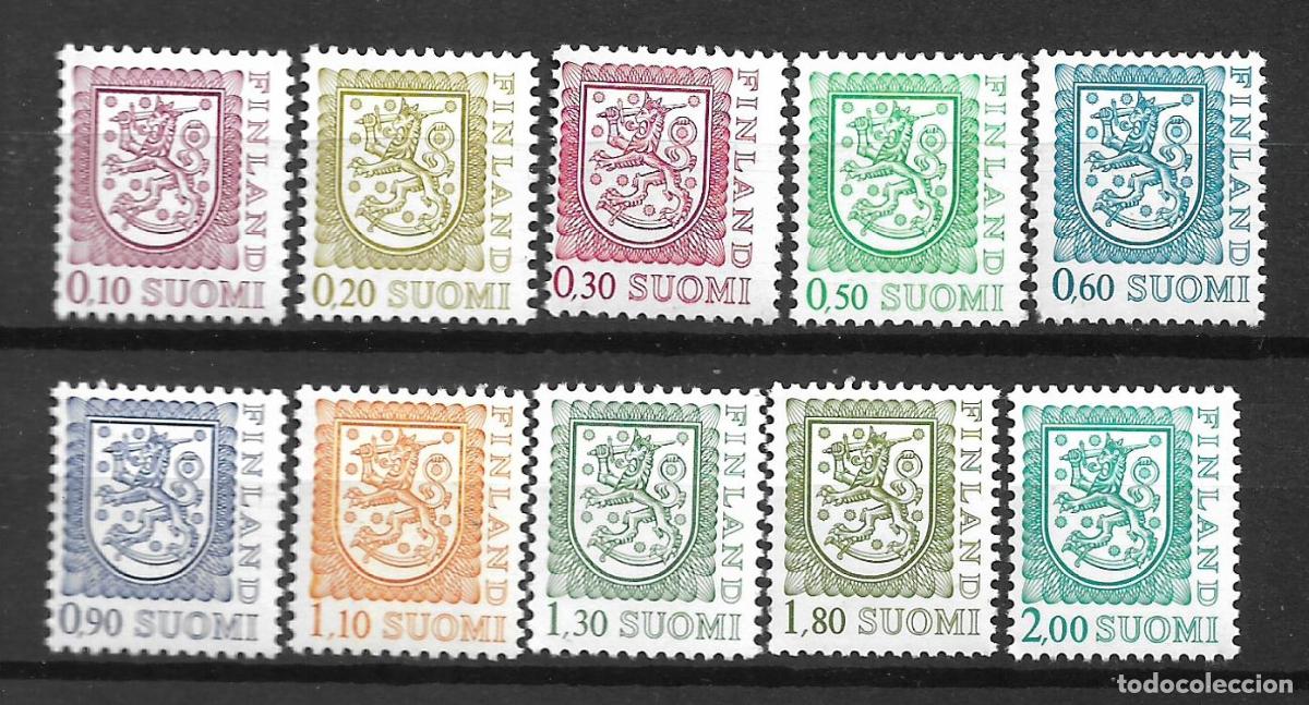 Sellos: finlandia 1976-85 lote 10 sellos ** mnh escudos de armas - 17/5