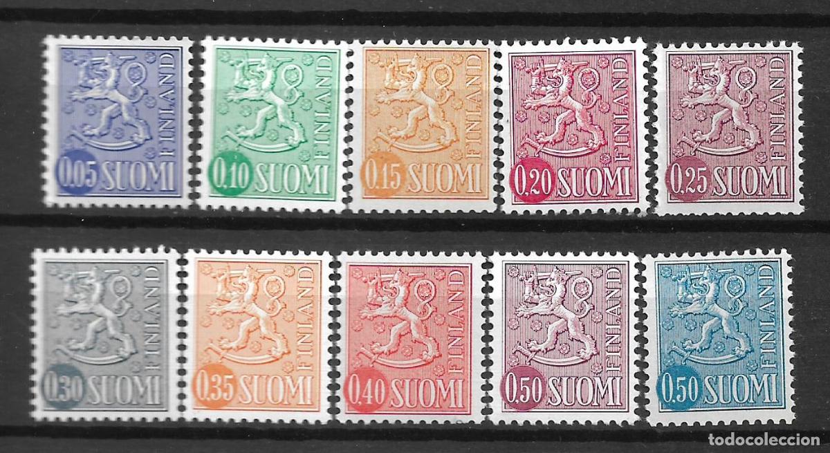 Sellos: finlandia 1963-74 lote 10 sellos ** mnh escudos de armas - 17/5