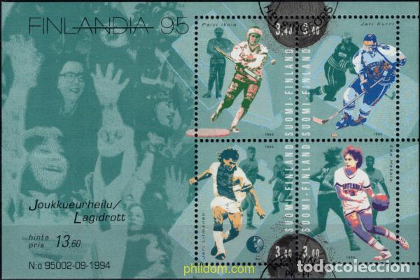 Briefmarken: 793774 USED FINLANDIA 1995 FINLANDIA 95. DEPORTES DE EQUIPO