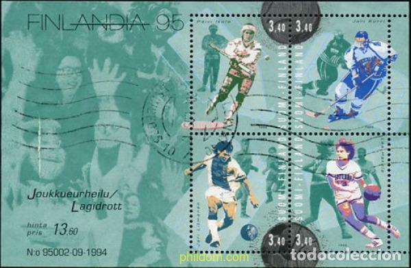 Briefmarken: 209646 USED FINLANDIA 1995 FINLANDIA 95. DEPORTES DE EQUIPO
