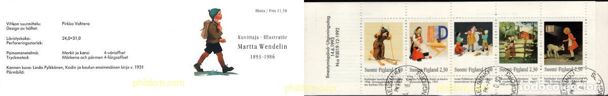Sellos: 793843 USED FINLANDIA 1993 CENTENARIO DEL NACIMIENTO DE MARTTA WENDELIN