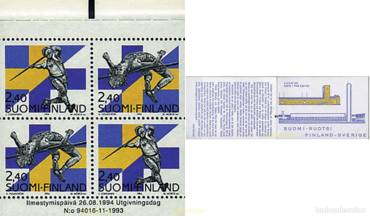 Sellos: 3210 MNH FINLANDIA 1994 COMPETICION DEPORTIVA FINLANDIA-SUECIA