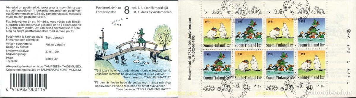 Sellos: 793955 USED FINLANDIA 1994 LOS MUMIN