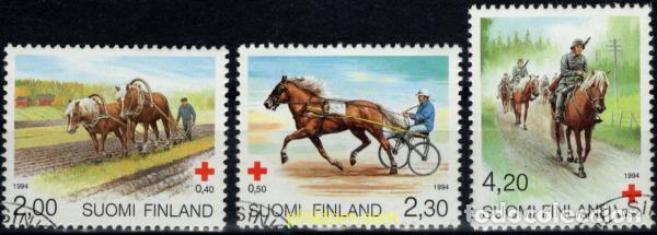 Sellos: 793958 USED FINLANDIA 1994 PRO CRUZ ROJA FINLANDESA. CABALLOS