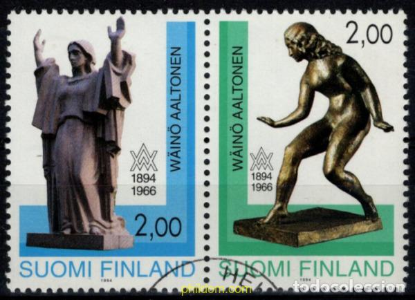 Sellos: 793956 USED FINLANDIA 1994 CENTENARIO DEL NACIMIENTO DE WAINO AALTONEN