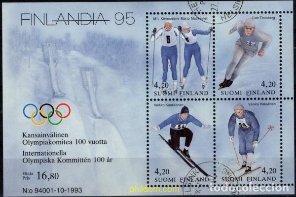 Sellos: 794049 USED FINLANDIA 1994 FINLANDIA 95. CENTENARIO DEL COMITE OLIMPICO INTERNACIONAL