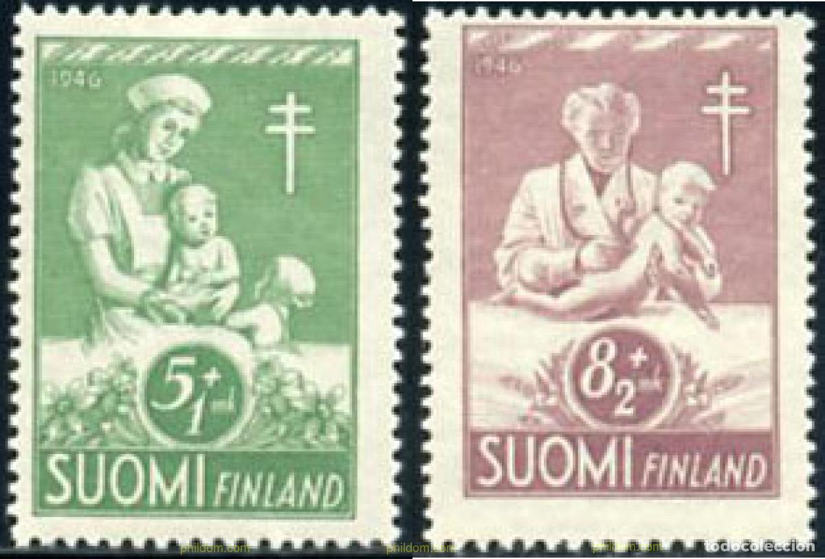 Sellos: 103498 MNH FINLANDIA 1946 A BENEFICIO DE OBRAS CONTRA LA TUBERCULOSIS