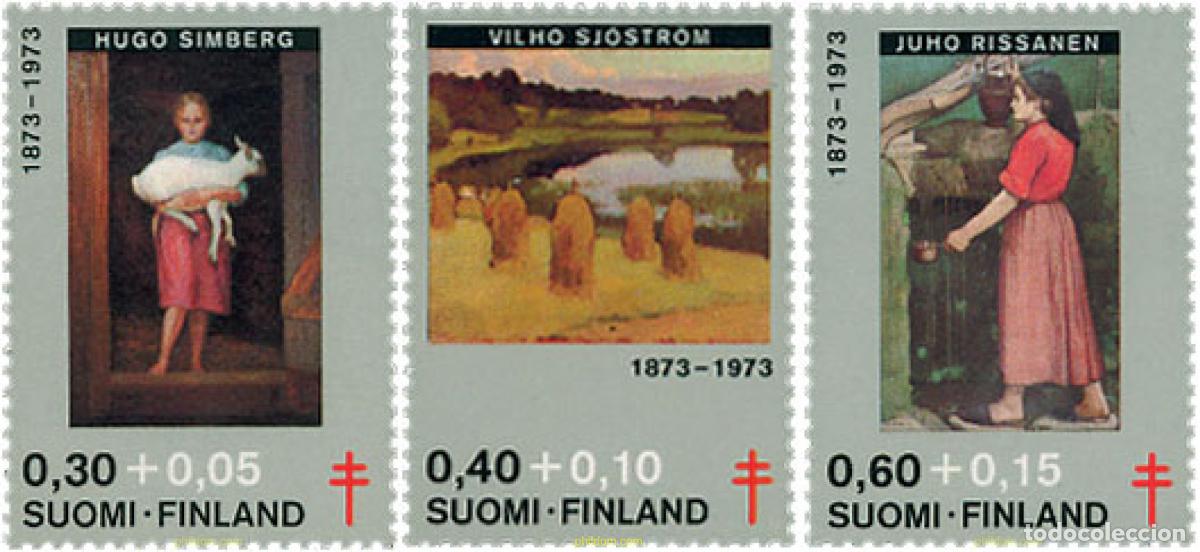 Sellos: 87621 MNH FINLANDIA 1973 ANTITUBERCULOSIS. PINTURAS