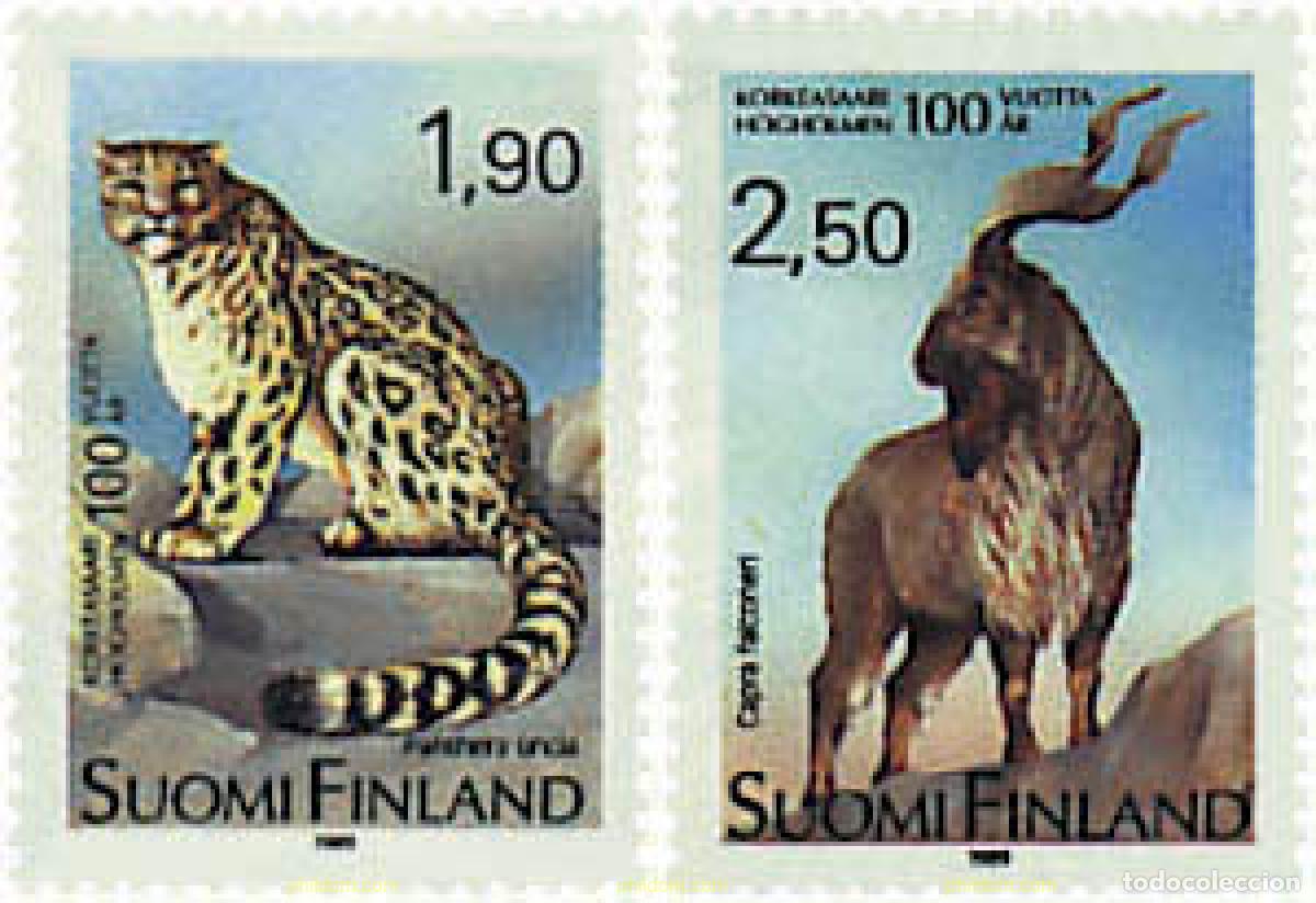 Sellos: 46454 MNH FINLANDIA 1989 CENTENARIO DEL ZOO DE HELSINKI
