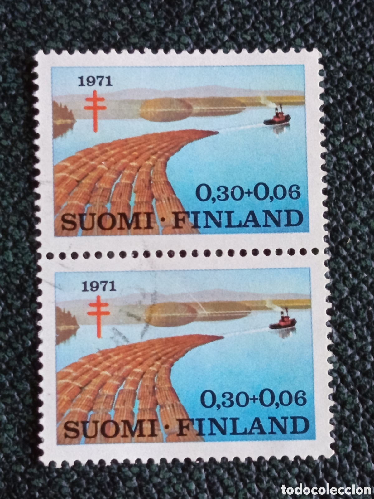 Sellos: Pareja Sellos Finlandia 1971 Antituberculosis MH (Michel 687)
