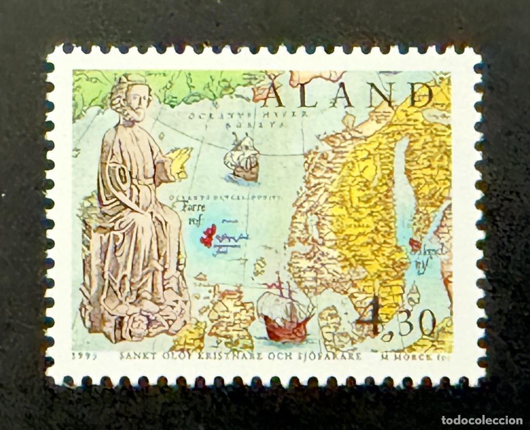 Sellos: &Aring;land 1995 Mi. 105 emisi&oacute;n conjunta San Olav tarjeta Escandinavia