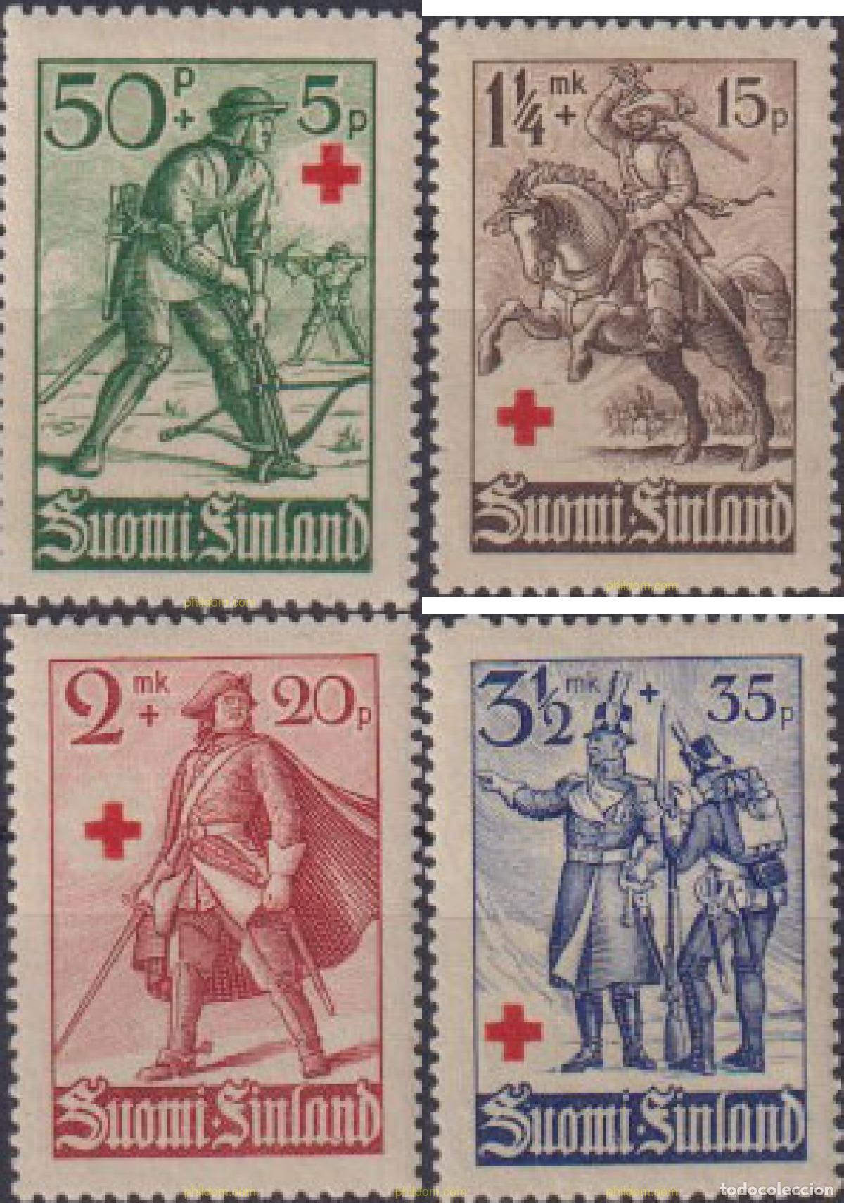 Sellos: 93403 MNH FINLANDIA 1940 PRO CRUZ ROJA. HISTORIA DE LOS SOLDADOS FINLANDESES