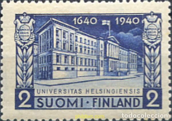 Sellos: 102470 MNH FINLANDIA 1940 3 CENTENARIO DE LA UNIVERSIDAD DE HELSINKI