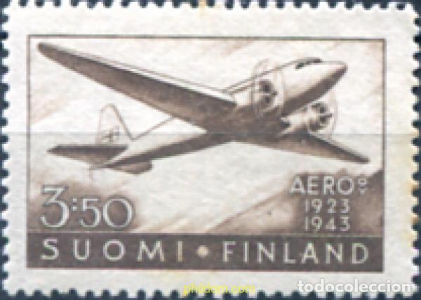 Sellos: 102547 MNH FINLANDIA 1944 20 ANIVERSARIO DE LA COMPA&Ntilde;IA FINNAIR