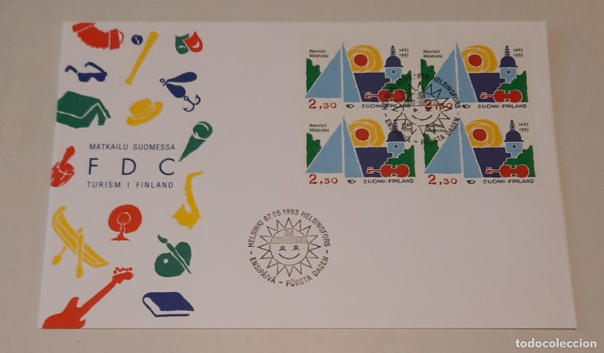 Stamps: FDC Turismo en Finlandia con cuadrado Helsinki 07.05.1993