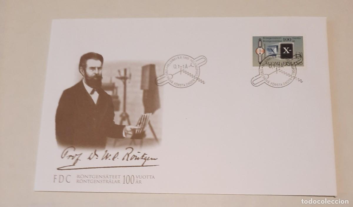 Stamps: FDC 100 a&ntilde;os de rayos X Helsinki 8.8.1995