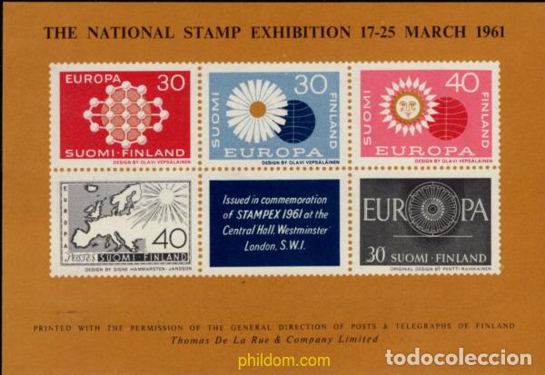 Sellos: 796547 MNH FINLANDIA 1960 EUROPA CEPT. RUEDA CON 19 RADIOS