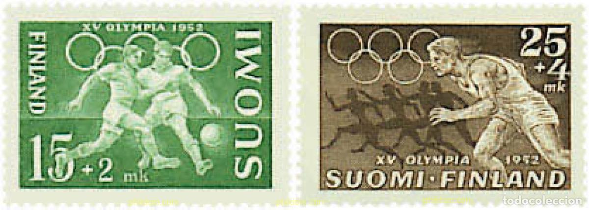 Sellos: 159983 MNH FINLANDIA 1952 15 JUEGOS OLIMPICOS VERANO HELSINKI 1952
