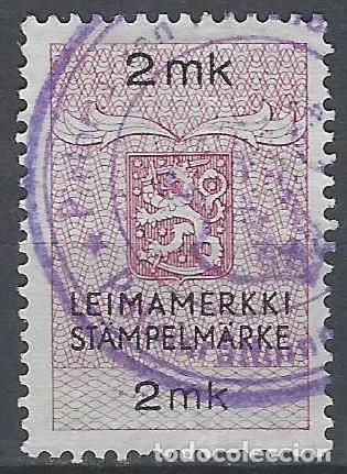 Sellos: FINLANDIA - TIMBRE PARA DOCUMENTO FISCAL, 2 MK - USADO