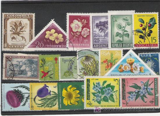 Sellos: FLORA BONITO LOTE DE SELLOS - Foto 1