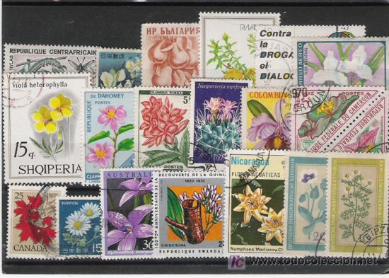 Sellos: LOTE DE SELLOS DEL TEMA  FLORA - Foto 1