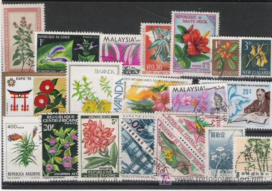 Sellos: LOTE DE SELLOS DEL TEMA  FLORA - Foto 1