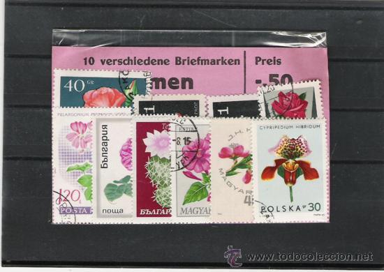 Sellos: TEMA FLORA LOTE DE SELLOS - Foto 1