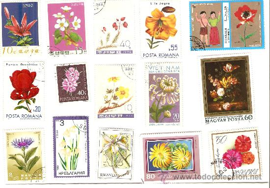 Sellos: LOTE 002: 30 SELLOS DE FLORES & FLORA - Foto 1