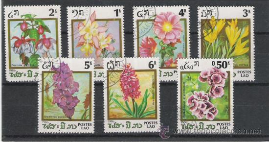 Sellos: SERIE DE FLORA DE LAOS - Foto 1