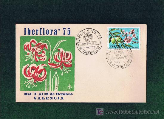 Sellos: Valencia Iberflora 1975 SPD - Foto 1