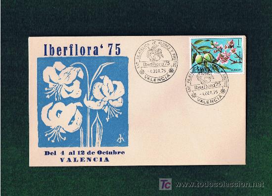 Sellos: Valencia Iberflora 1975 SPD - Foto 1
