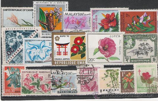 Sellos: TEMA FLORA LOTE DE SELLOS - Foto 1