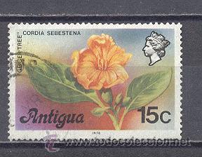 Sellos: ANTIGUA - FLORA- USADO - Foto 1